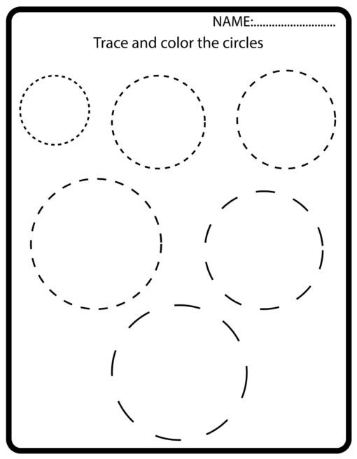 Naming, Coloring, and Tracing Shapes Activity Book