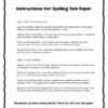 Spelling-Test-Paper-for-Early-Writers-Word-Families-Included