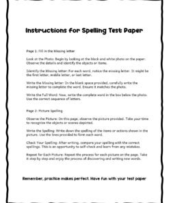 Spelling-Test-Paper-for-Early-Writers-Word-Families-Included