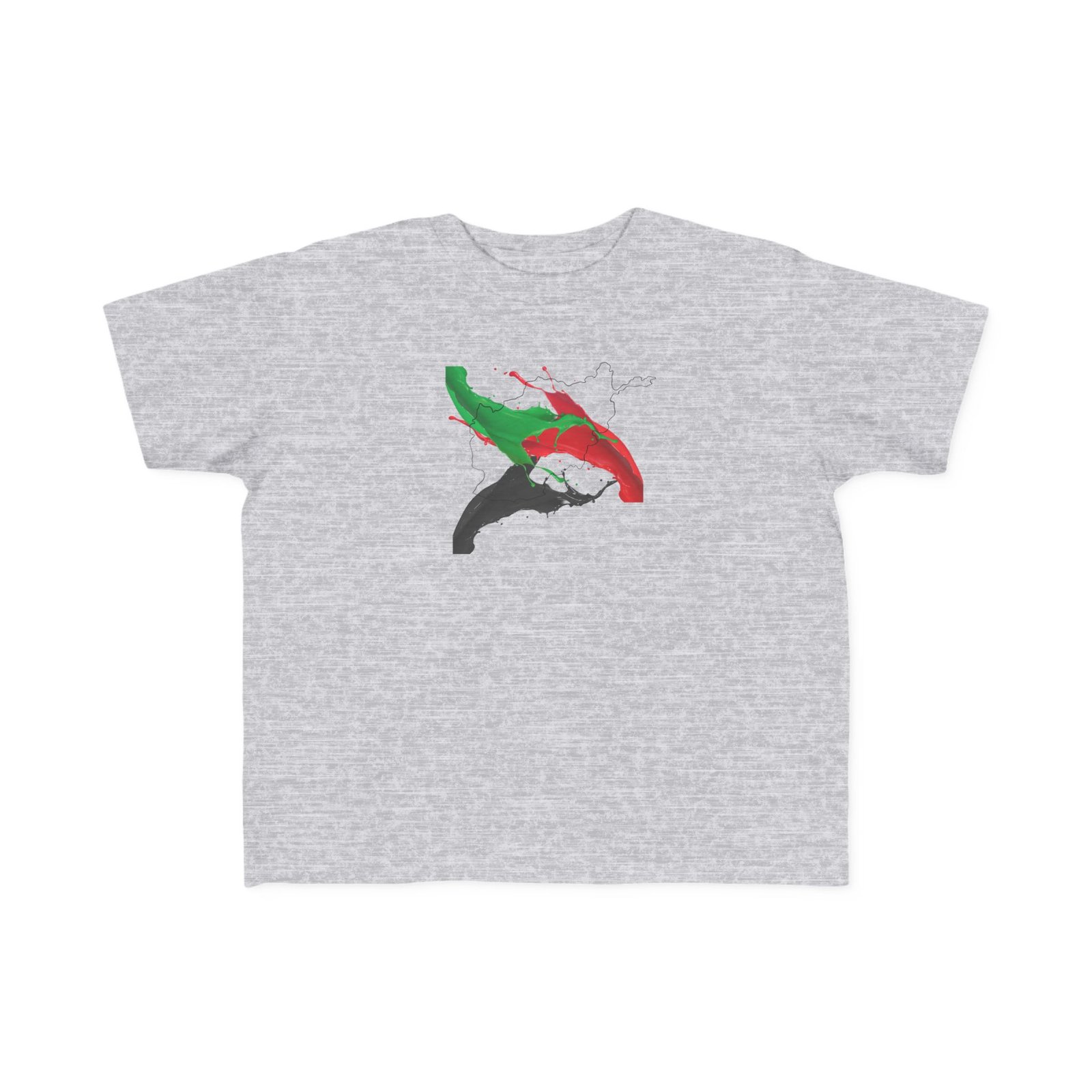 Toddler's Fine Jersey Tee Tri Color Afghan Flag - Image 3